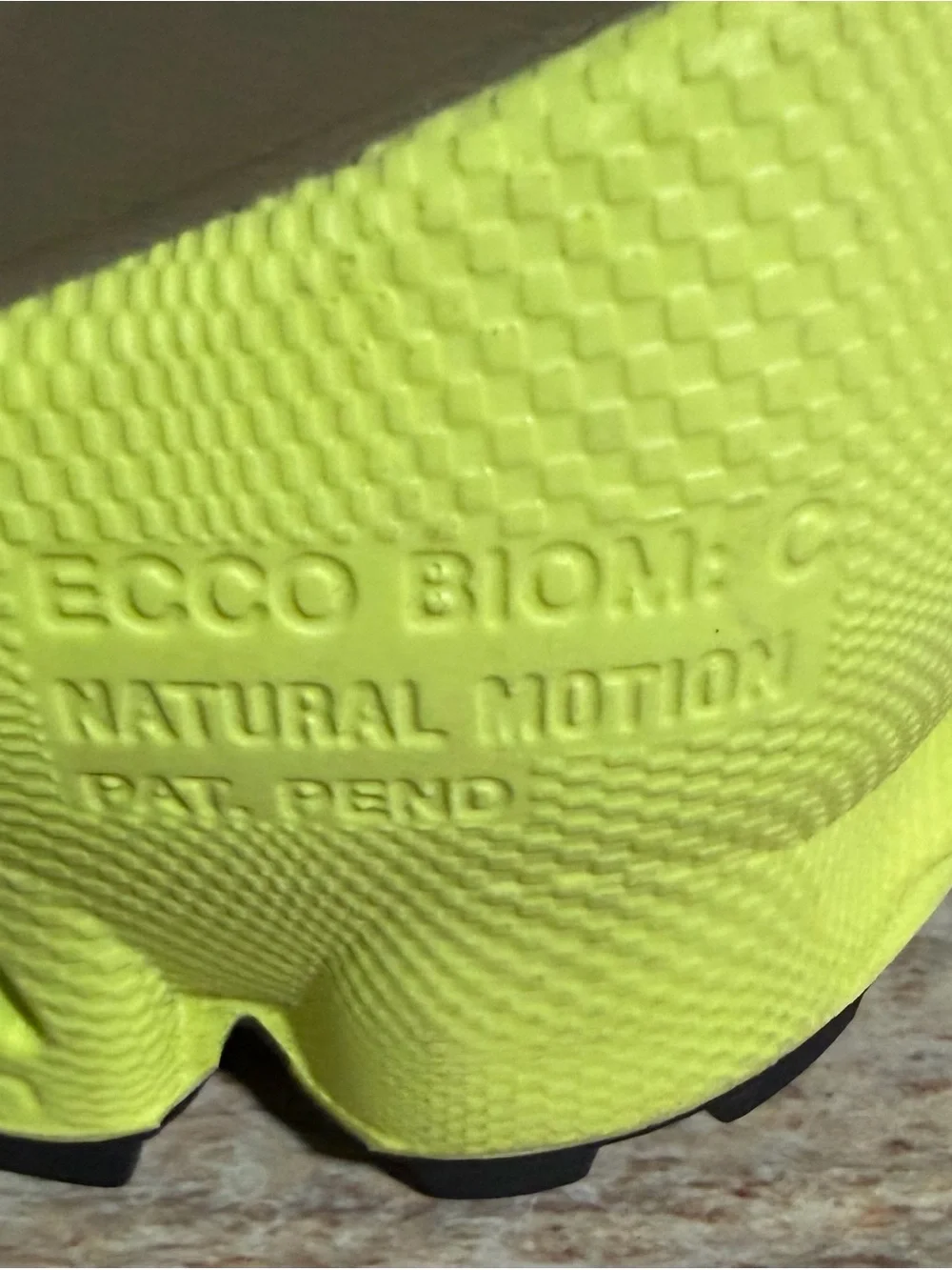 Ecco Biom Natural Motion Brown Leather Slip-On Sneakers with Neon Yellow Accents